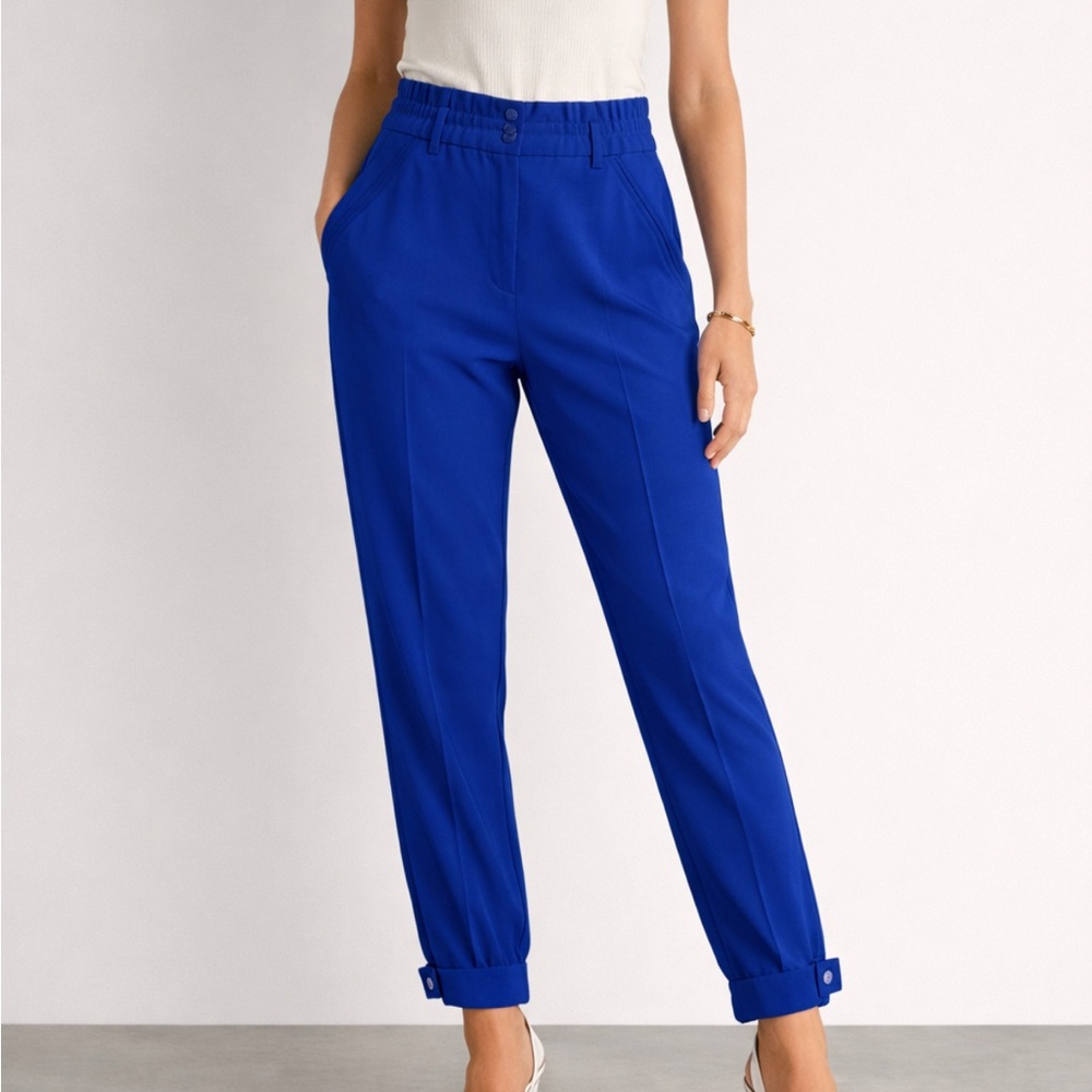 Women's Nylon/ Scuba Blue Pants